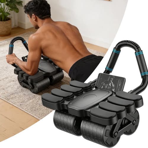 Roda Abdominal Retorno Automático  Preto