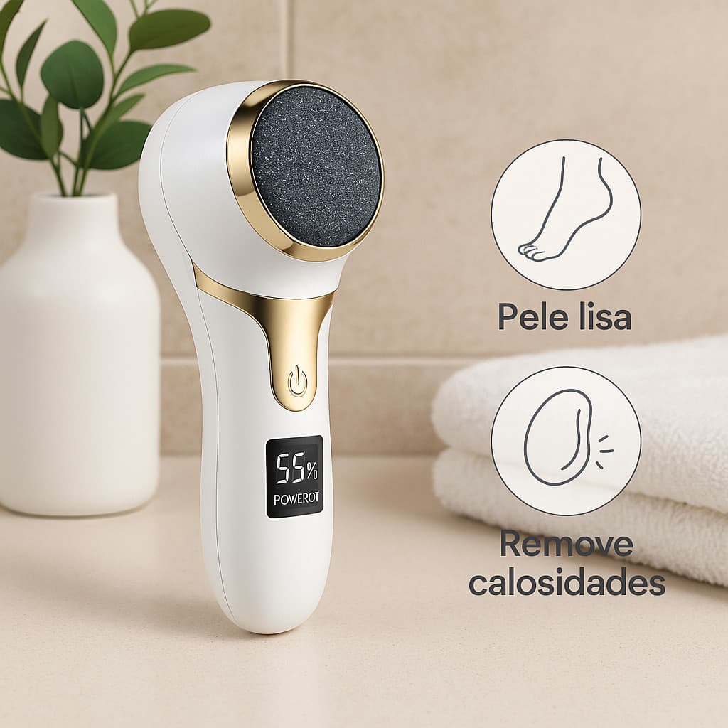 Esfoliador Lixa Elimina Pedicure Elétrico Calos Grosso Removedor Manicure Alicate Pés Macio Achadinhos