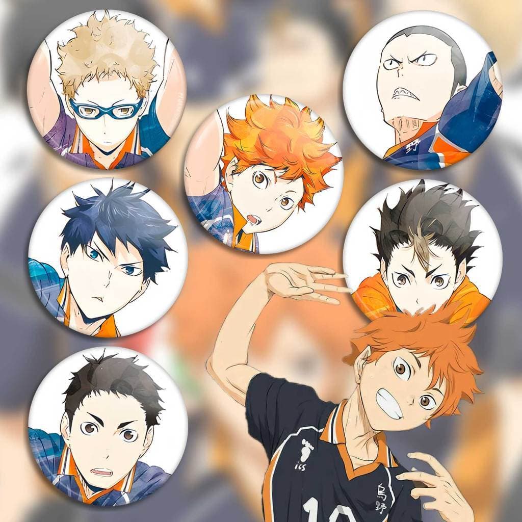 Botons Haikyuu anime vôlei, broche anime, buttons bottons kits