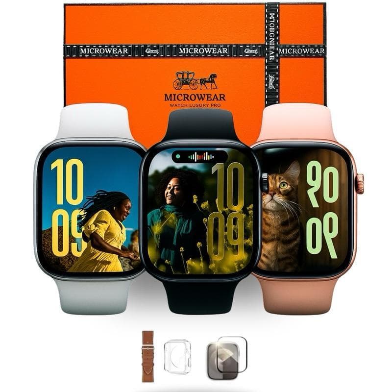 Microwear Smartwatch W11 Pro Mini Amoled Responde Mensagens Prova D'água com Pulseira Variada e Proteção Integrada