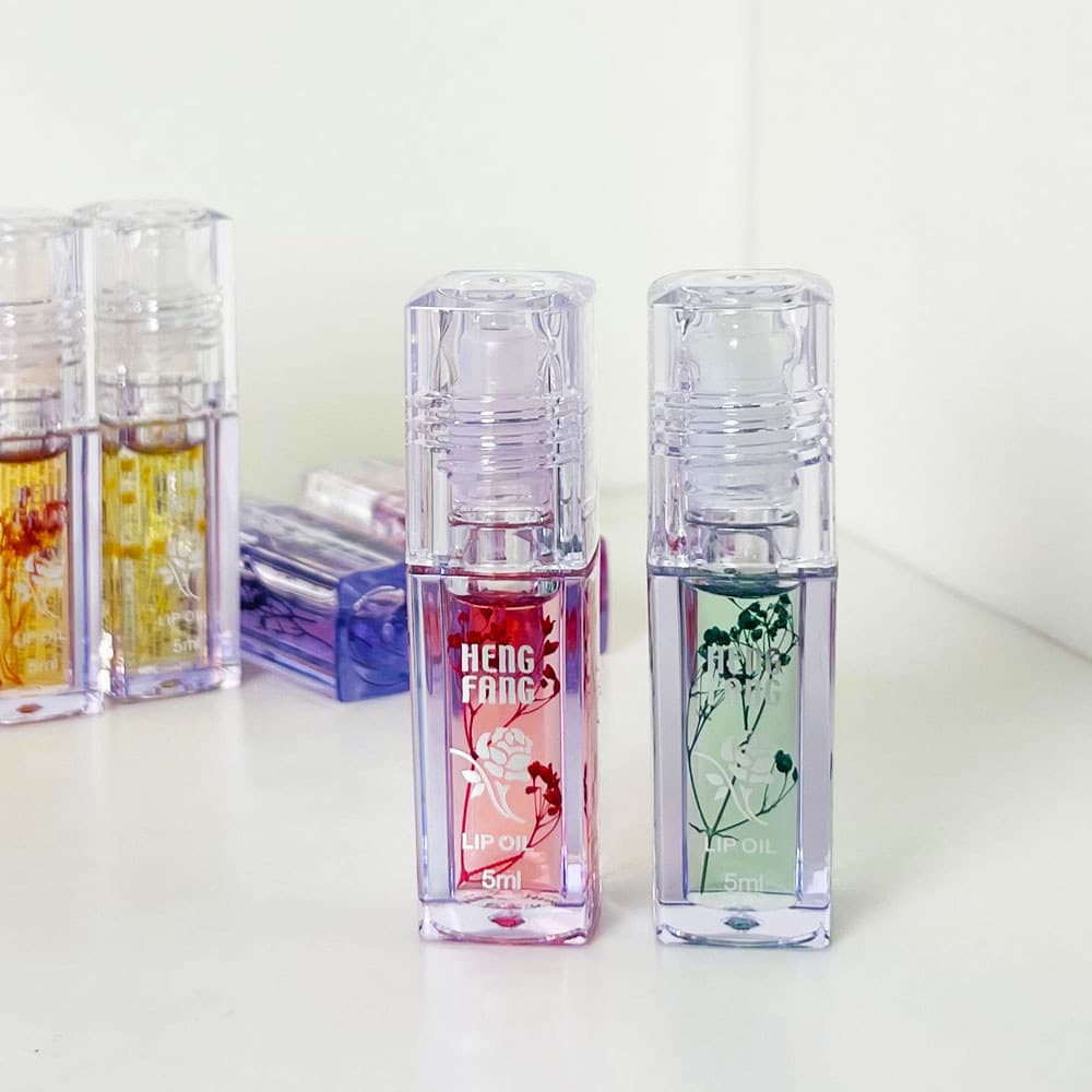 Flor Roll-On óleo labial hidratante transparente incolor bálsamo labial crianças estudantes homens mulheres essência lab