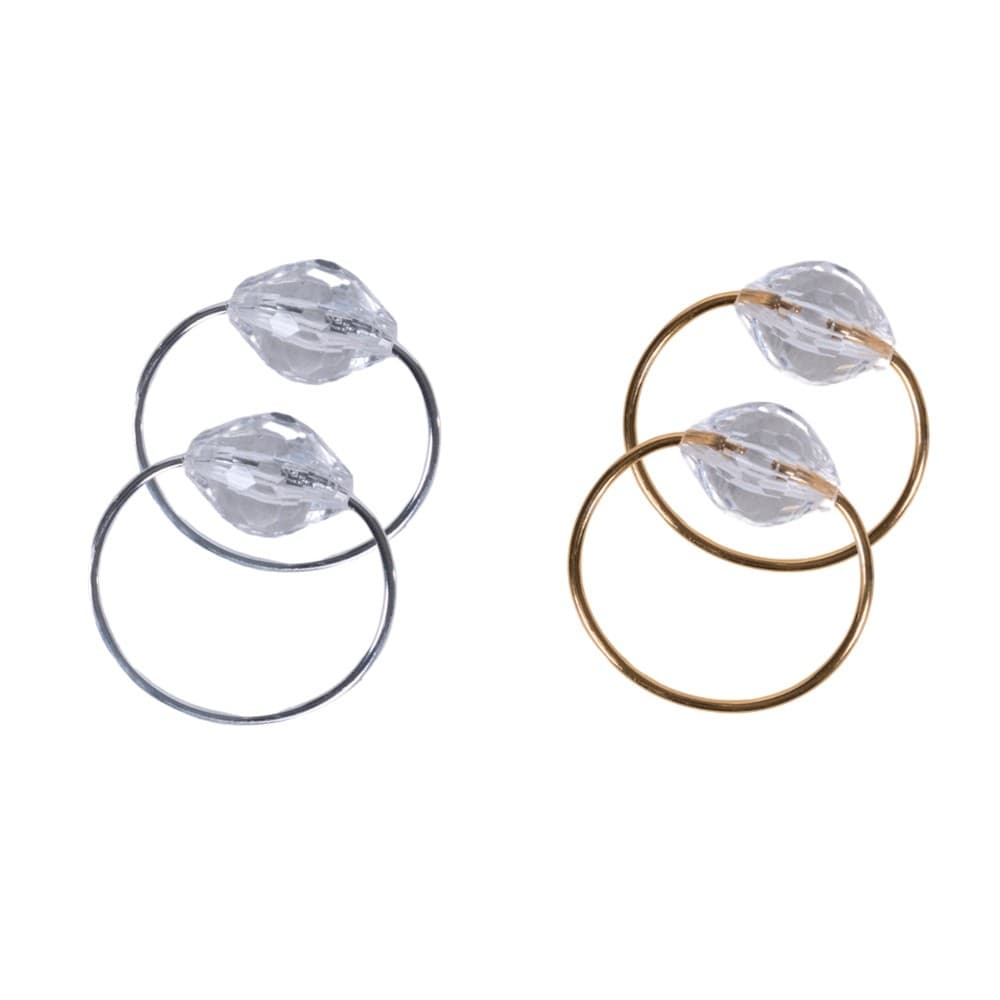 Kit 4 Pçs Anel para Guardanapo 4 Lugares Cristalino 4x3cm Argola