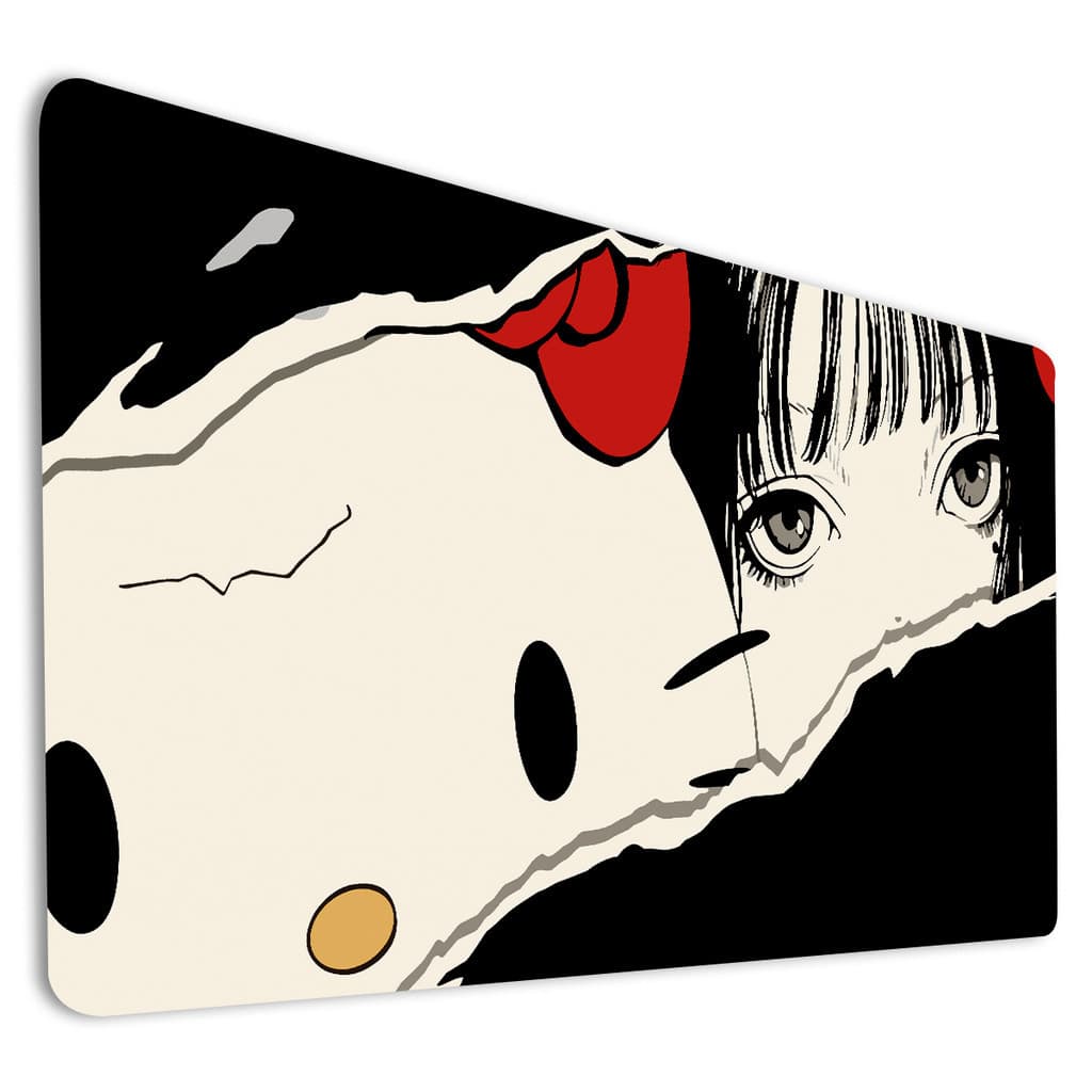 Mousepad Gamer Grande Estampa Anime Sanrio KittyJunji Acessório Escritório DeskMat Grande P/ Teclado