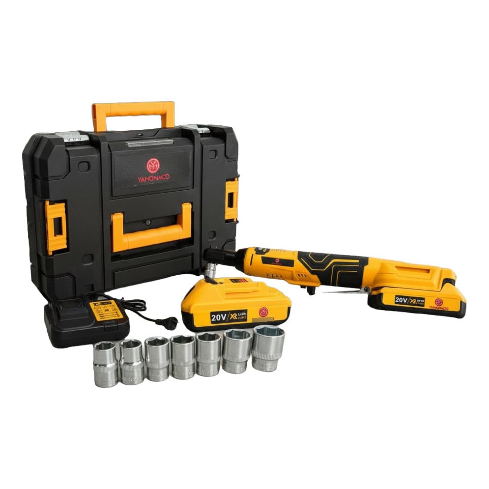 Chave De Catraca Elétrica Yamonaco Brushless 20V A Bateria 3/8 3.0Ah Mecânica Automotiva Oficina