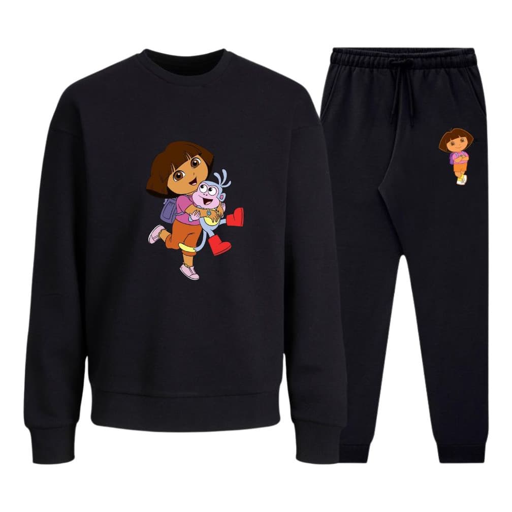 Conjunto Calça Moletom Infantil Desenho Dora Aventureira