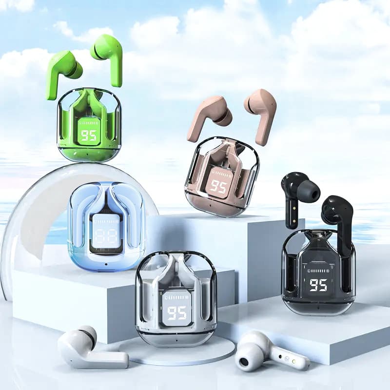 Fone Bluetooth 5.0 com Microfone Estéreo Hi-Fi Cancelamento de Ruído Estojo Carregador 300mAh