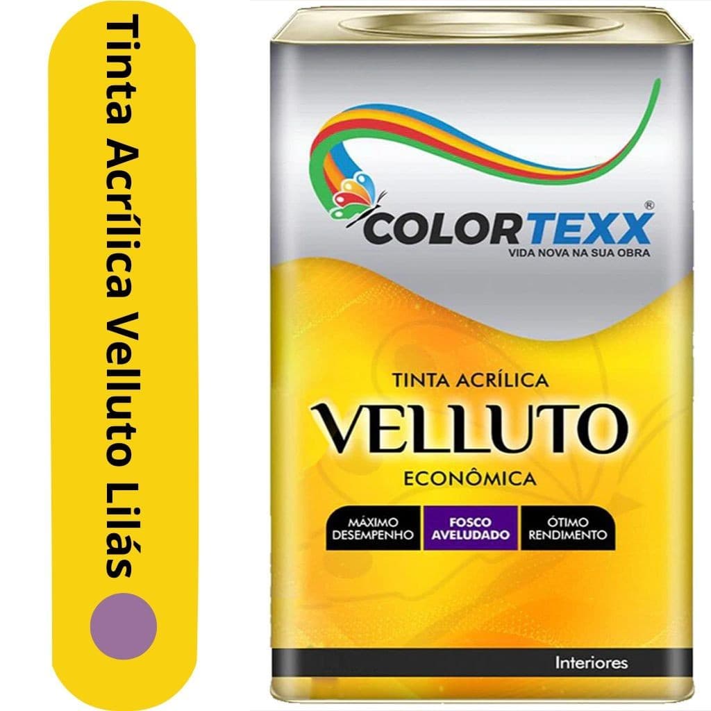 Colortexx Tinta Lilás Acrilica Velluto Aveludada 18L