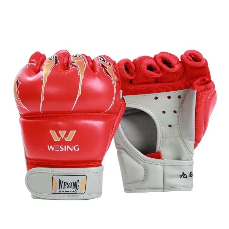 Garras Padrão Muay Thai Sparring MMA Luvas Meio Dedos De Boxe Grossas Para Lutar