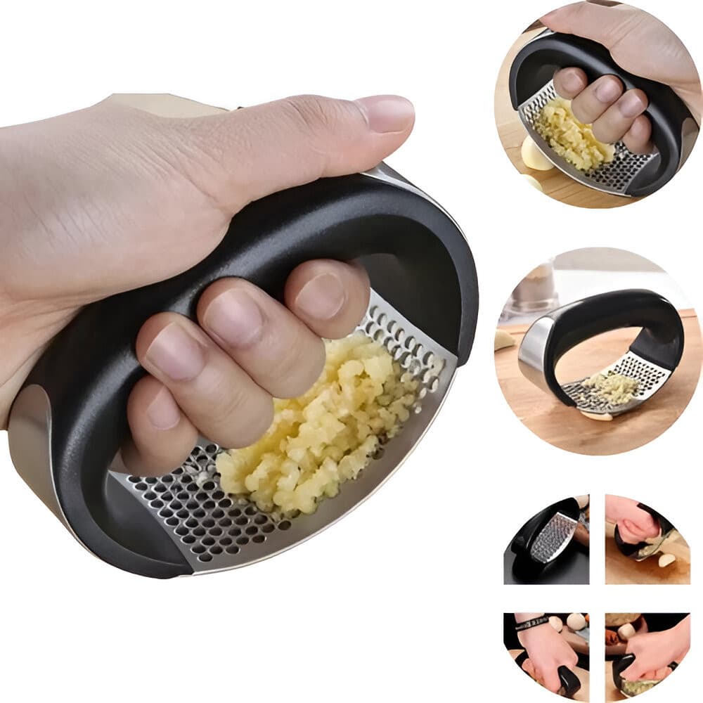 ESPREMEDOR DE ALHO MANUAL INOX AMASSADOR E TRITURADOR DE COZINHA PRÁTICO PORTÁTIL DURÁVEL