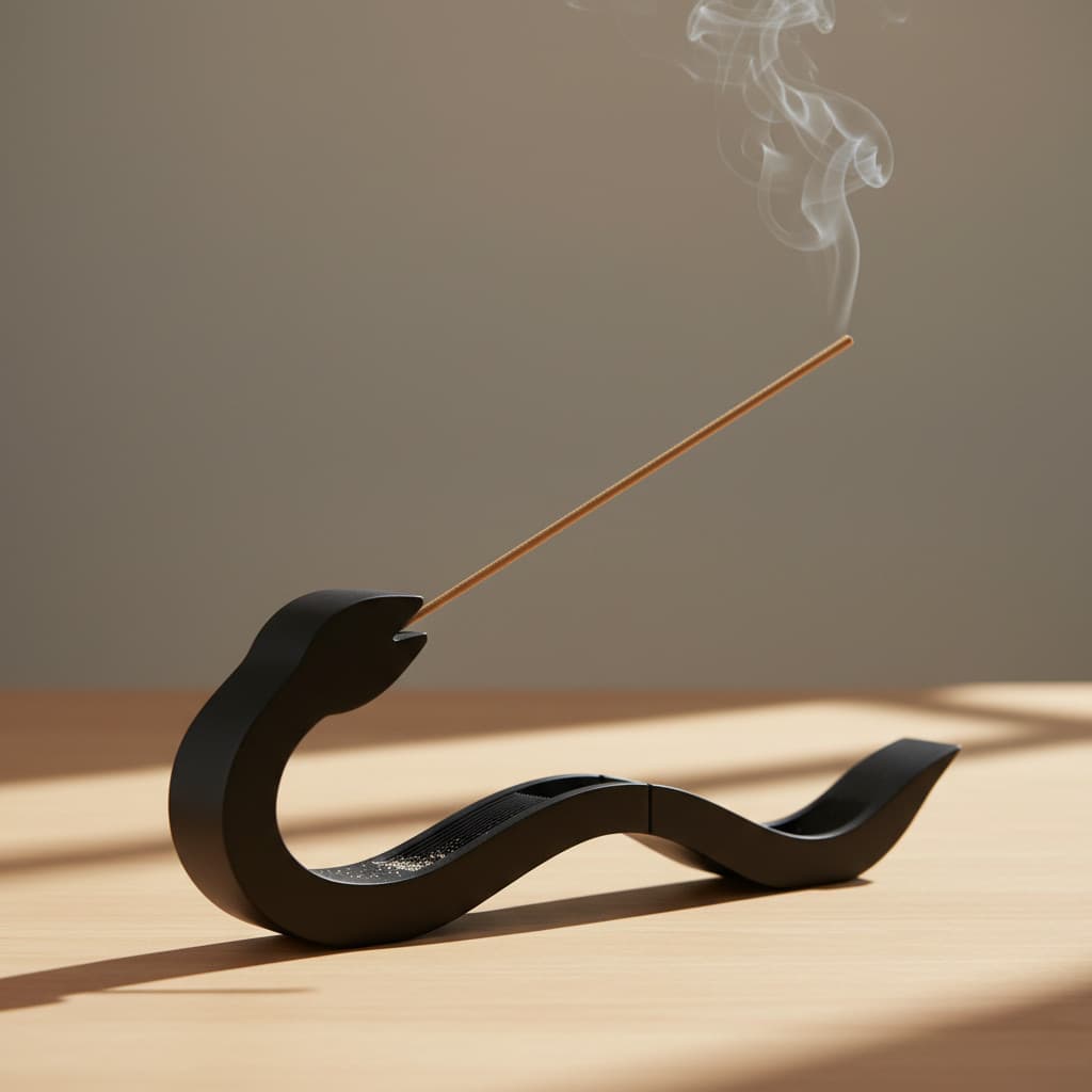 Incensário Cobra Porta Incenso Zen Meditação Lazer