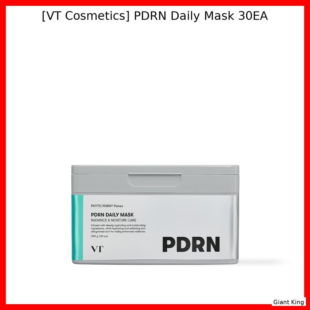 [VT Cosmetics] Máscara Diária PDRN 30EA/Coreana/Radiant Skin Boost/100 % Genuína Da Giant King