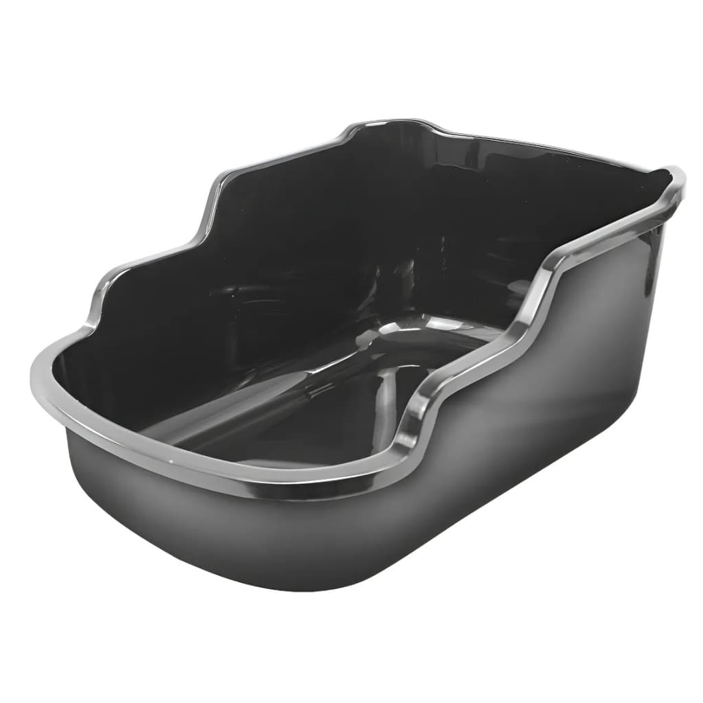 Caixa de areia para Gato Gigante Bandeja Elegance Furacão Pet Plástico Caixa Areia Gatos Black TuimCat