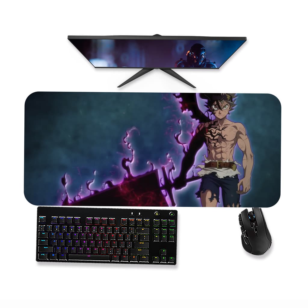 Mouse pad BLACK CLOVER ASTA 7  Mousepad Gamer  Grande 90x40 80x40 60x40 70x30 45x40