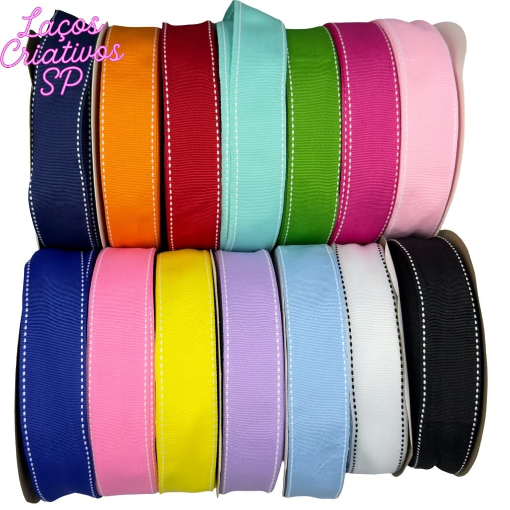 Fita Pespontada Escolar Nº 9 (38mm x 10m) – Ideal para Laços e Decorações