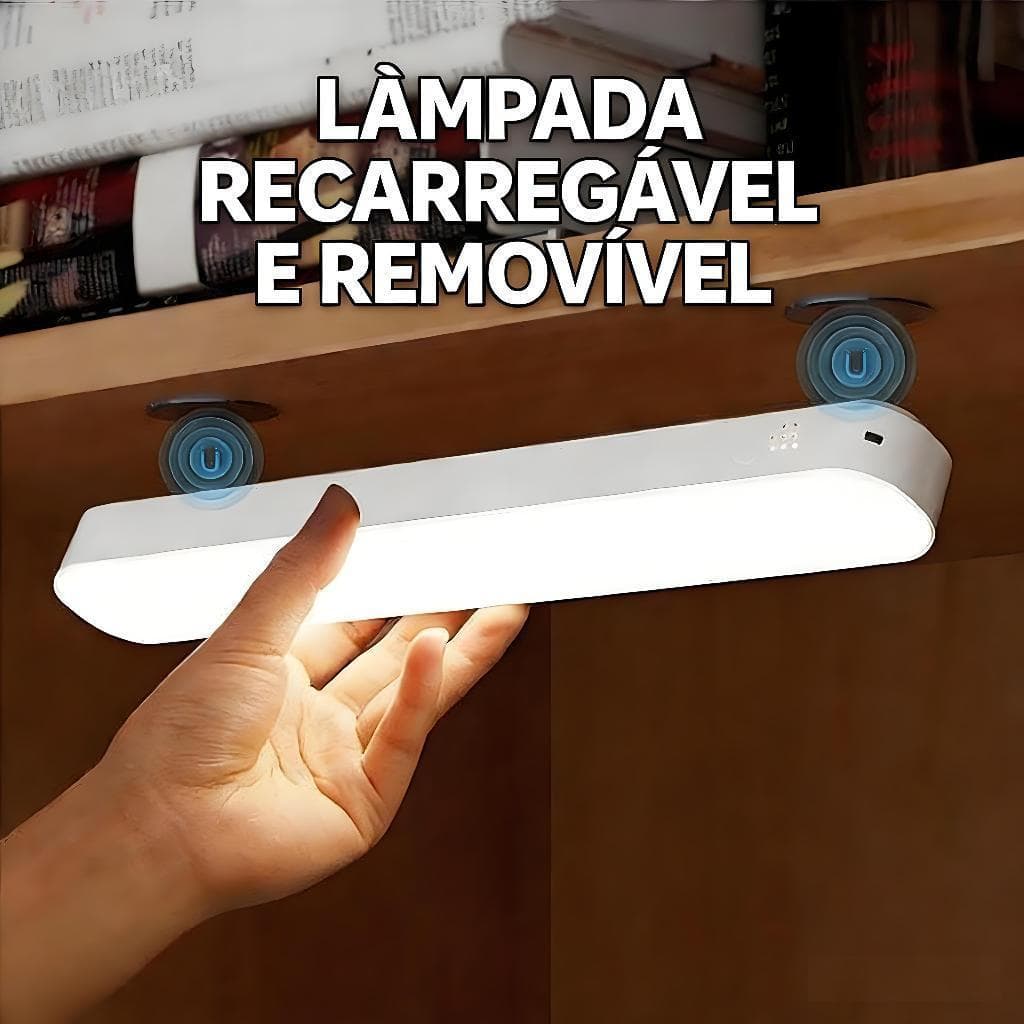 Candeeiro de mesa LED magnético regulável de carregamento sem fio de 28 cm, iluminação removível portátil para quarto
