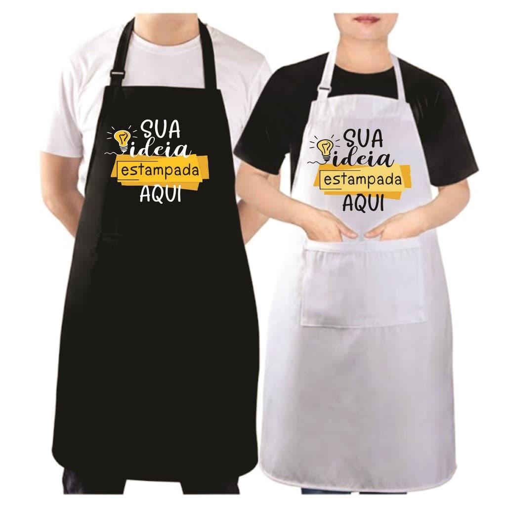 Kit 5 Avental Personalizado Com Sua Arte