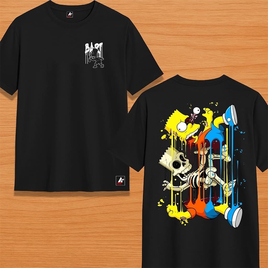 Camiseta Streetwear Camisa Infantil Juvenil 100% Algodão Bart Simpson