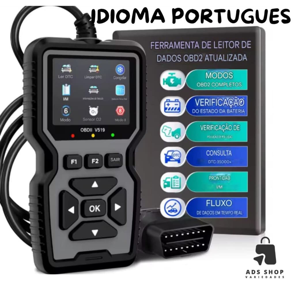 Scanner Automotivo Obd2 Profissional Idioma em Portugues