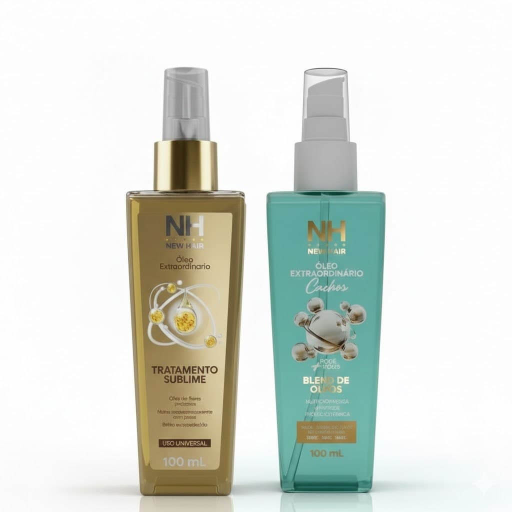 Kit 2 Itens: Óleo Extraordinário Sublime 100ml + Óleo Extraordinário Cachos 100ml - NEW HAIR