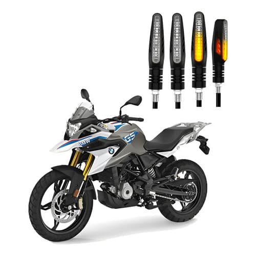Kit 4 Seta Sequenciais P25b Bmw G310 Gs 2016 2017 2018 2019 Preto