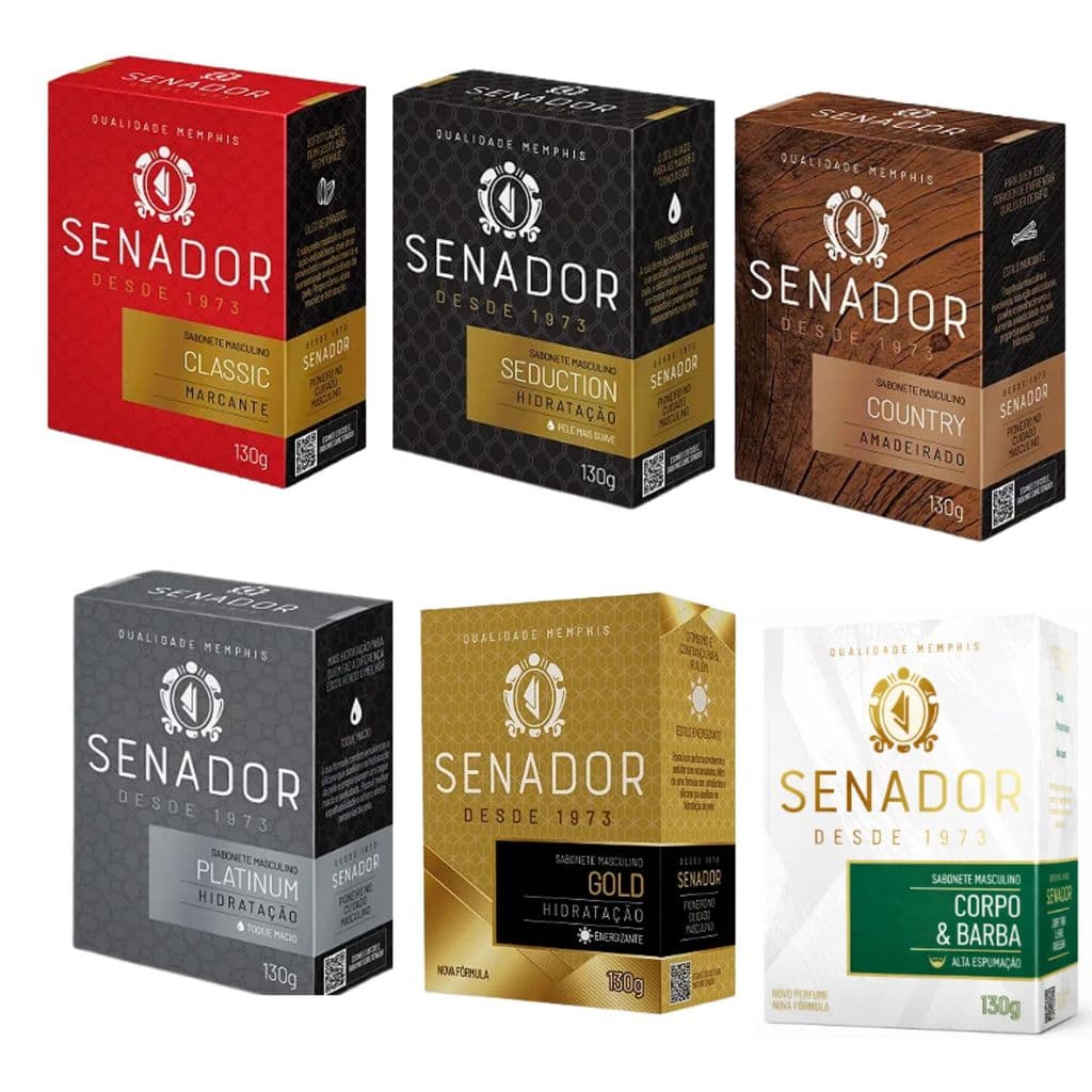 Sabonete Barra Masculino Senador 130g Memphis