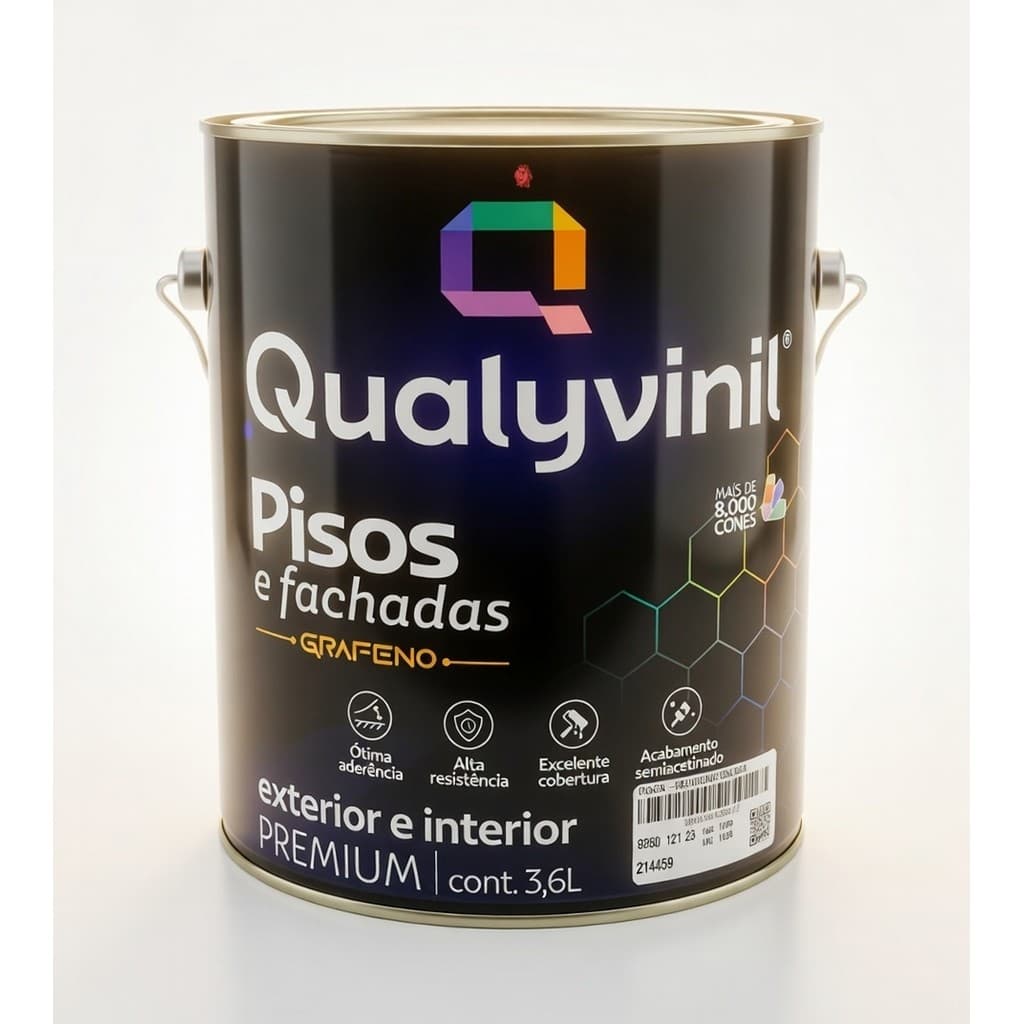 Tinta Piso e Muro 3,6L Alta Resistência Fachada Externa Grafeno Lavável