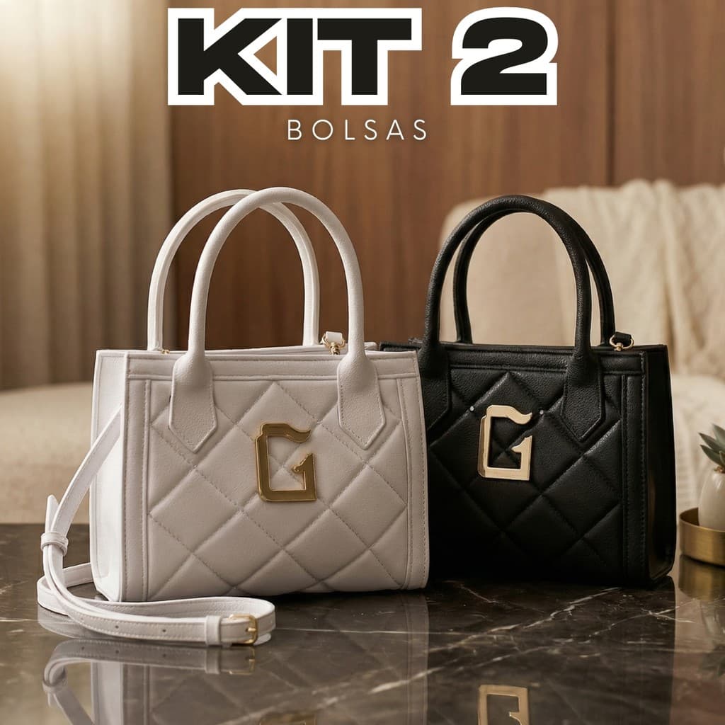 Kit 2 Bolsa Transversal Feminina Impermeável Com Alça De Ombro Lançamento da Moda