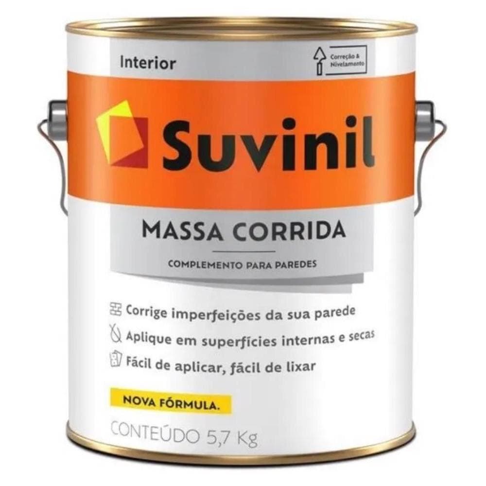 Massa Corrida Suvinil 5,4kg Paredes Internas Acabamento Liso