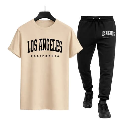 Novo Conjunto Calça Moletom E Camiseta Los Angeles Street