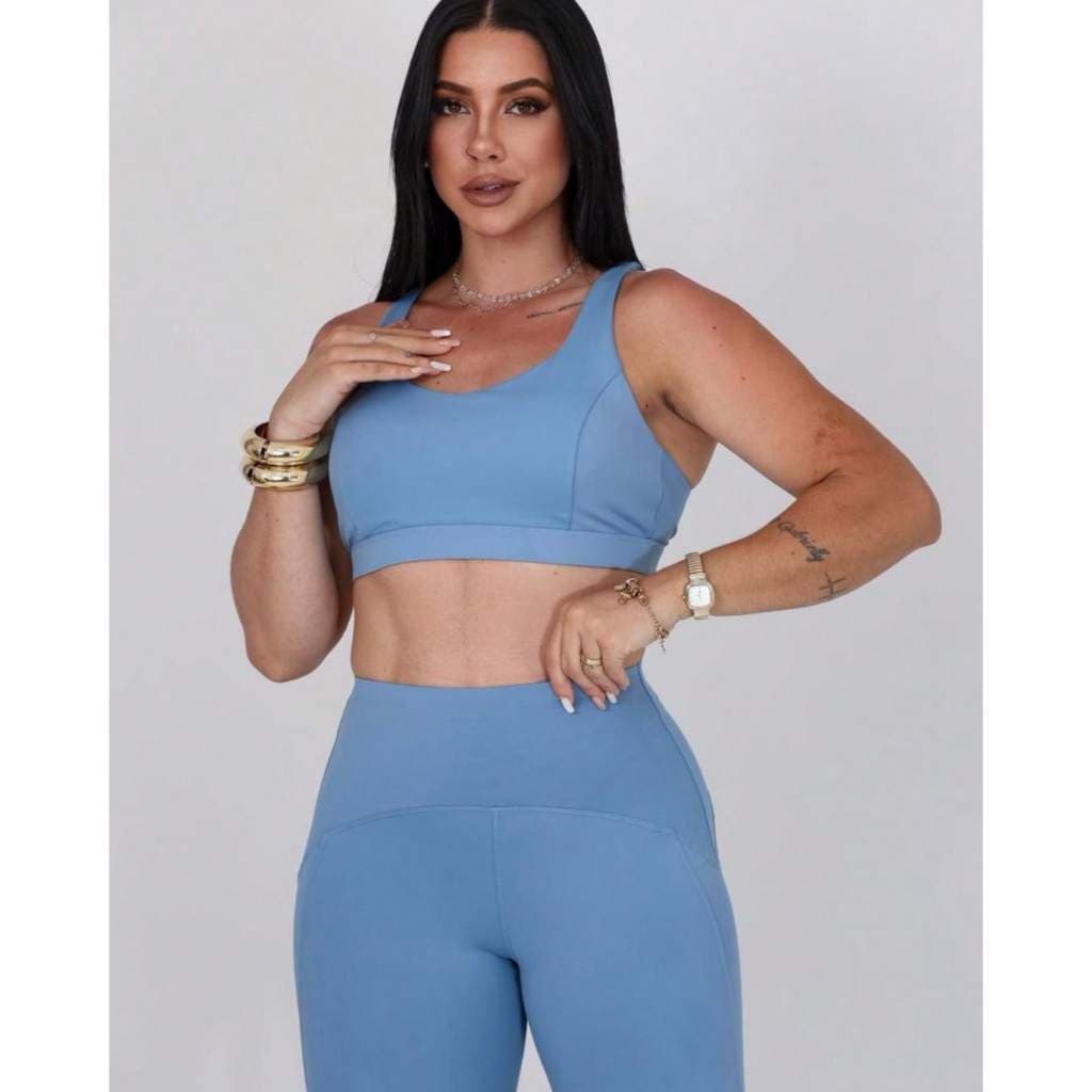 MT-119 Conjunto Fitness em Poliamida com Top de Alças e Legging de Cintura Alta – Conforto e Estilo para Treinar