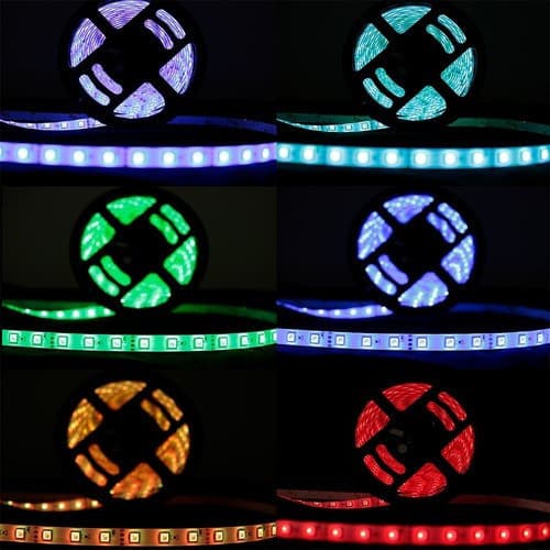 Fita Led 5050 Rgb Colorida 5mt 16 Cores + Fonte + Controle Cor Da Luz Rgb Tensão De Operação 12v