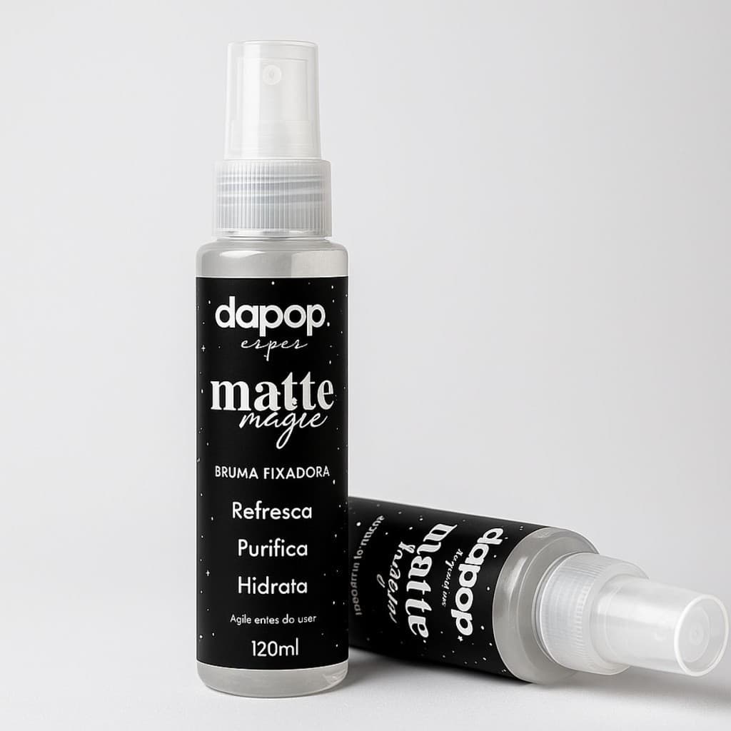 Bruma Fixadora de Maquiagem Dapop Matte Magic 120ml – Fixação Intensa e Controle de Oleosidade
