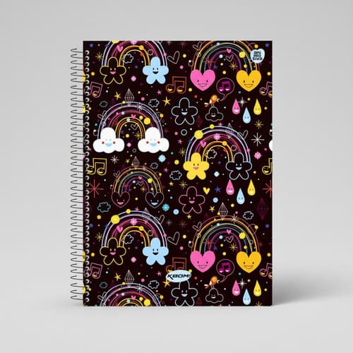 Caderno Universitario  K Bom Feminino 96 Fls 1 Mat Capa Dura