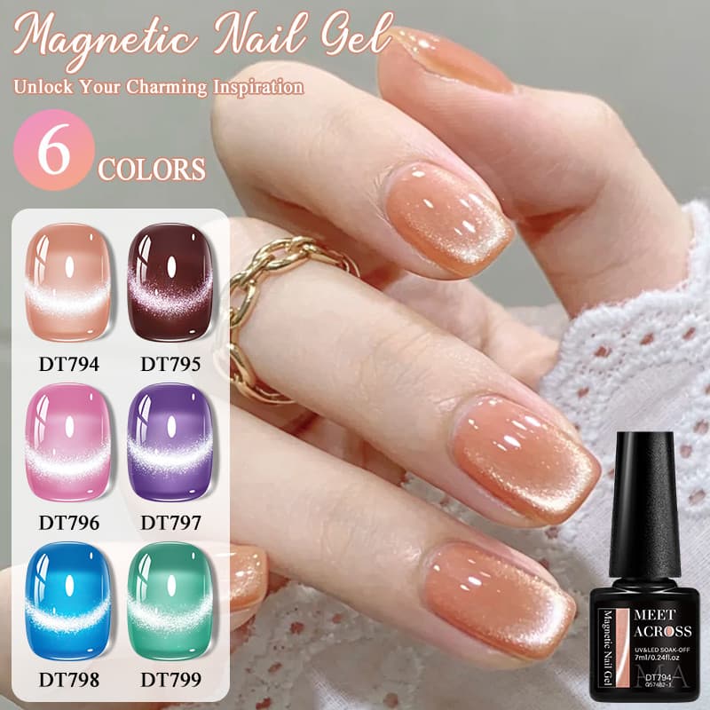 Conheça Através De 7ml Glitter Magnético Olho De Gato Esmalte Roxo Marrom Gel De Longa Duração Arte De Unha Para Salão D