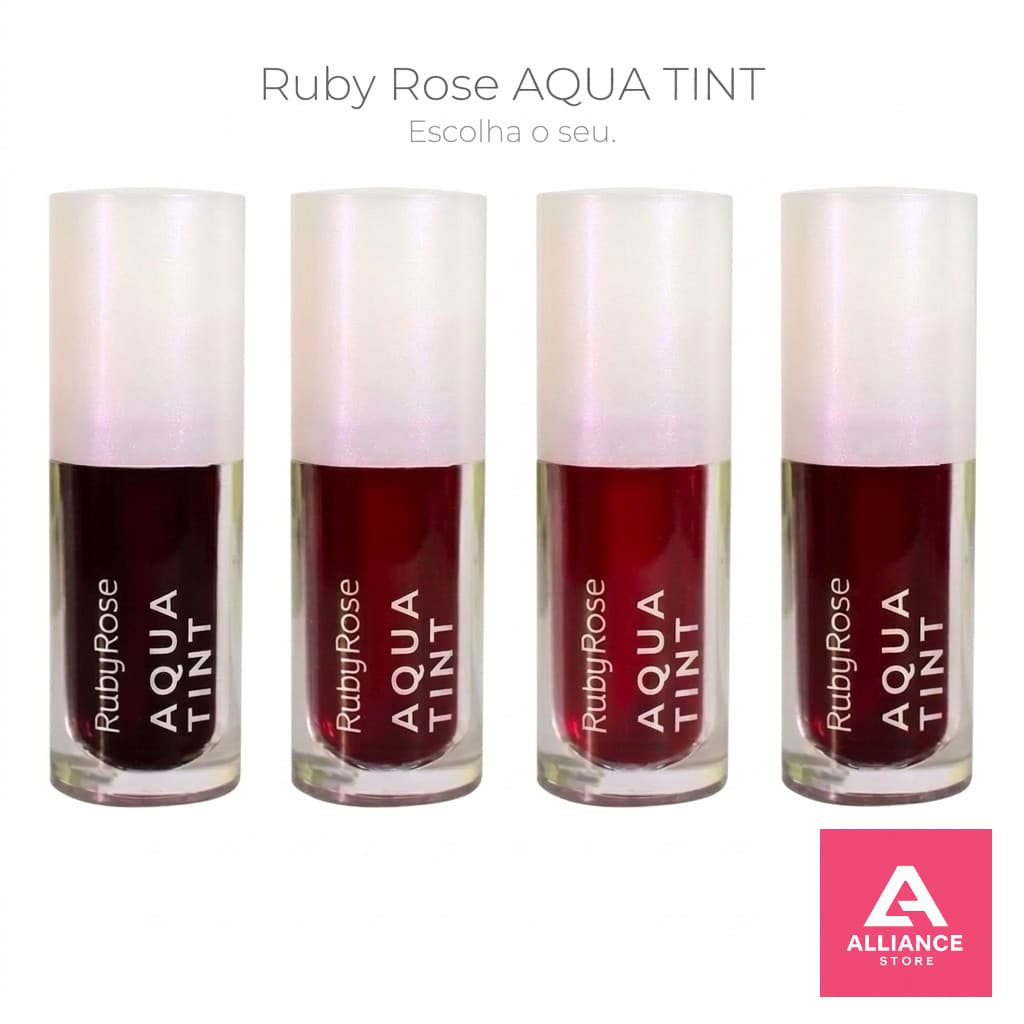 Ruby Rose Lip Tint Labial Aqua Tint Alta Pigmentação 5ml