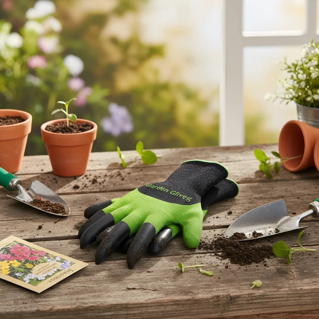 Luva De Jardinagem Com Garras Para Cavar E Plantar Jardim