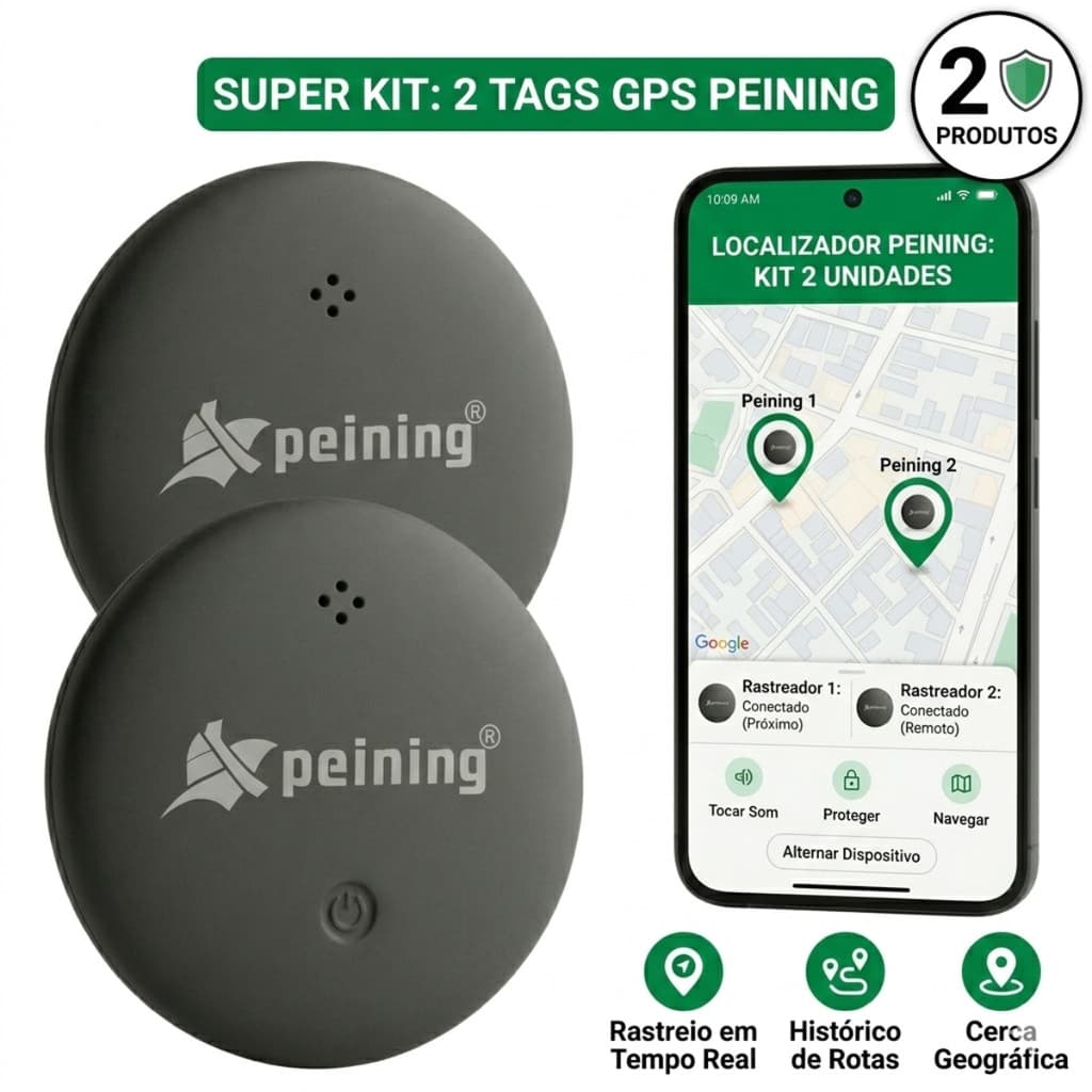 Kit 2 Mini Localizador Rastreador Tag Compatível Com Android e Lightning