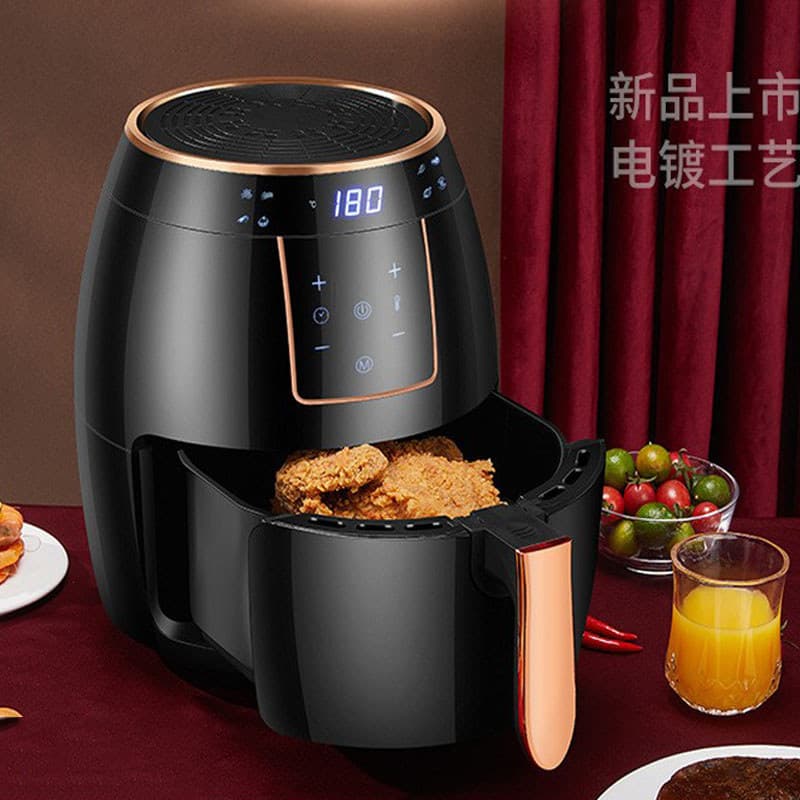Fritadeira de ar 5.5L sem óleo, fritadeira elétrica doméstica de grande capacidade, comércio exterior, padrão americano,