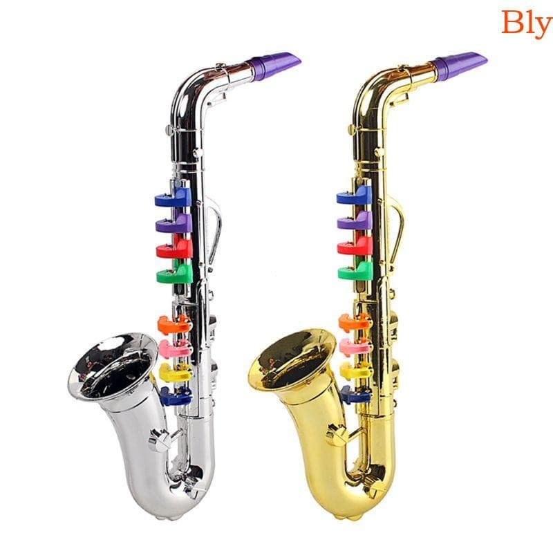 Brinquedo Saxofone Bly Para 8 Teclas Coloridas , Instrumentos Musicais Infantis 6 A 12 Anos