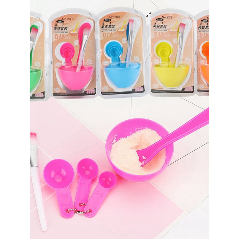 Máscara de Silicone tigela e escova com colher salão de beleza dedicado ferramenta de enchimento de pele máscara macia c