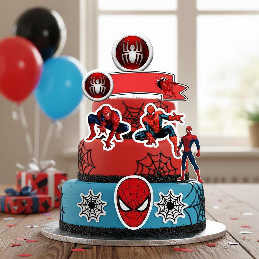 Topo Personalizado Bolo Aniversário/mesversário Spider Man/ Homem Aranha