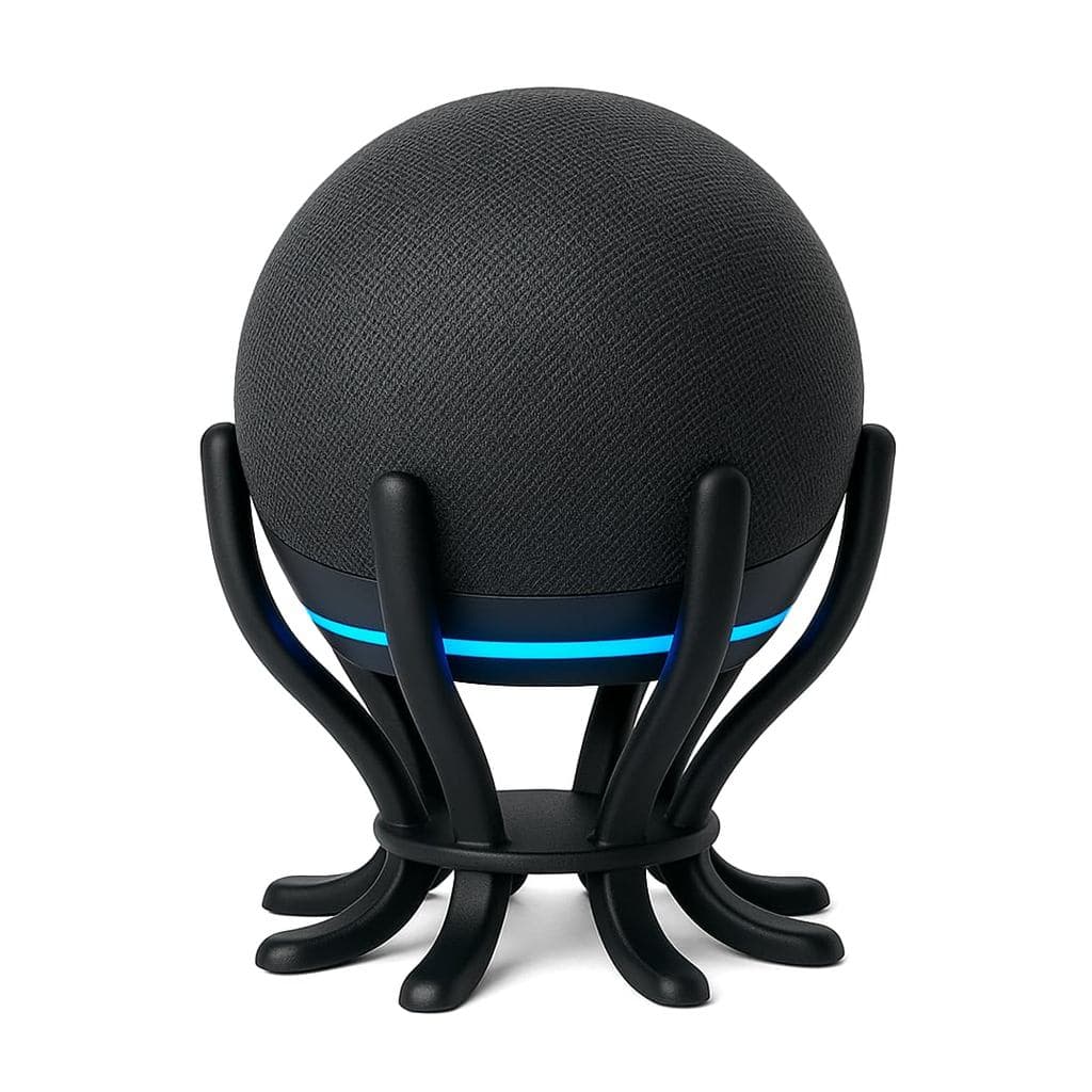Suporte para Echo Dot 4ª e 5ª Geração Organizador com Passa Cabo Branco ou Preto