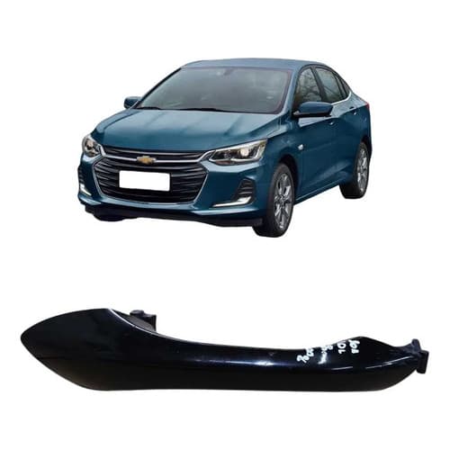 Macaneta Externa Traseira Direita Onix 2020 A 2025 Hatch Preto Traseira