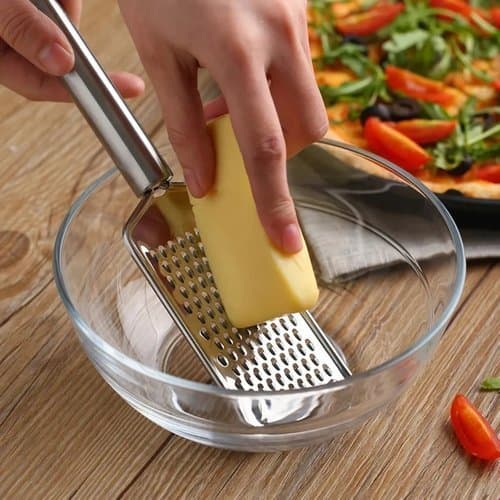 Ralador Manual Inox 24cm Aço Inoxidável Resistente Durável Cozinha Queijo Legumes