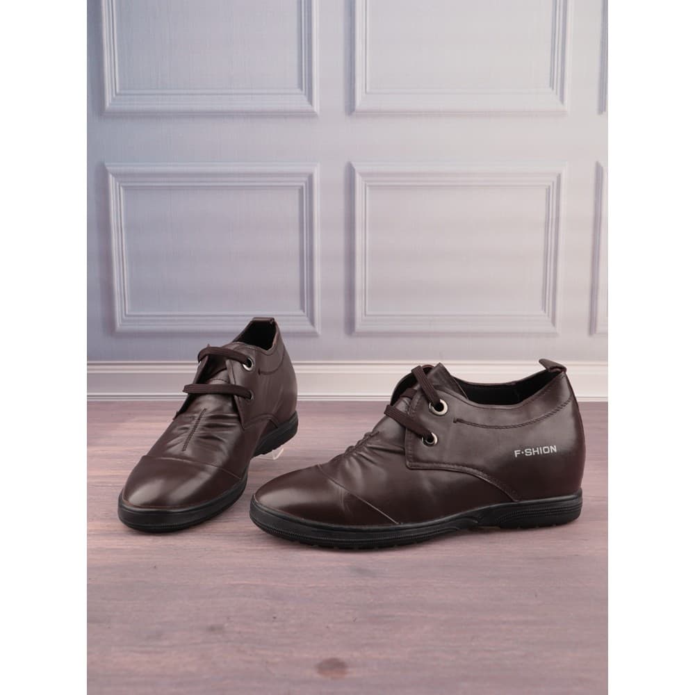 Dedo do pé redondo rendas aumento interno sola macia couro genuíno sapatos masculinos luz All-Match moda Casual sapatos