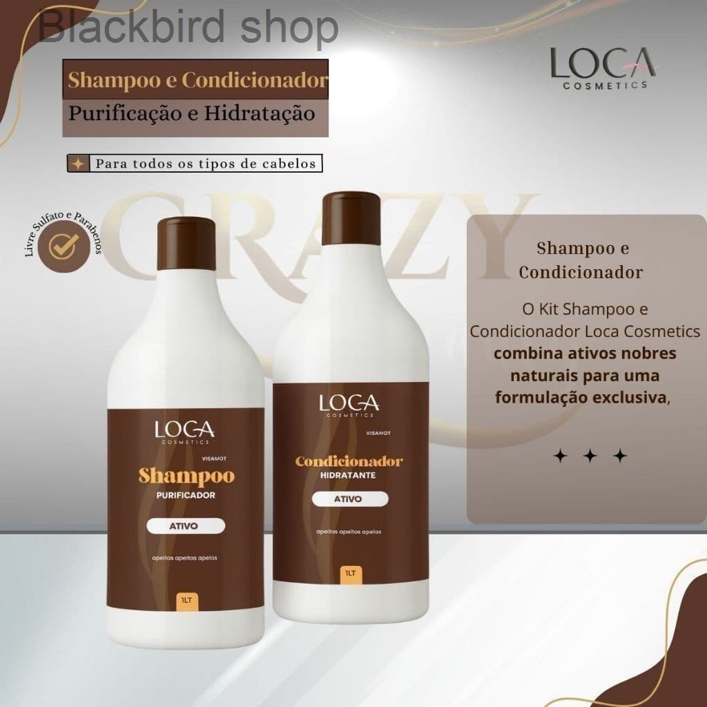 Kit Shampoo + Condicionador 1L - Loca CosmeticsLPEO