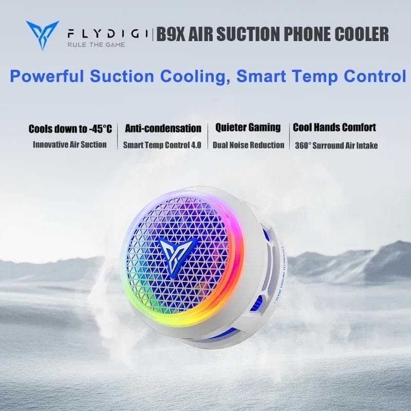 Flydigi B9X Ventilador De Resfriamento Para Jogos Móveis Cooler Radiador De Sucção Magnética Conversão De Frequência Int