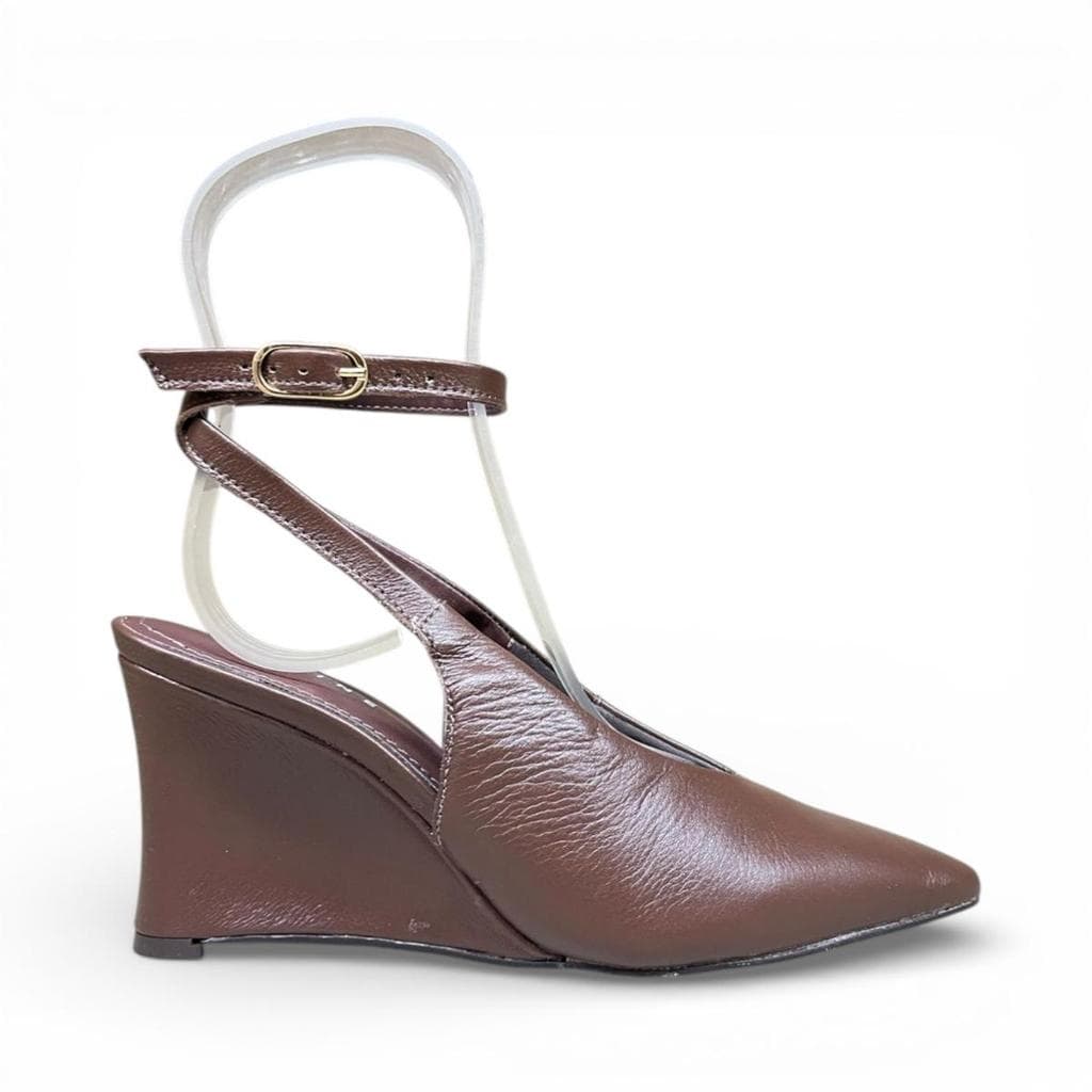 Scarpin Lialine Anabela Cunha Slingback Couro Bico Fino 2409.72254
