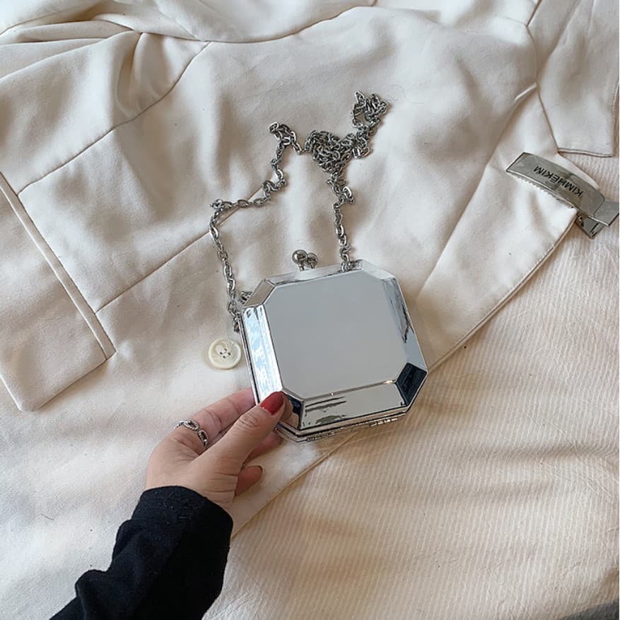 Mini Bolsas De Ombro Pequenas E Elegantes Estilosa Em Metal Bolsa Feminina Pequena