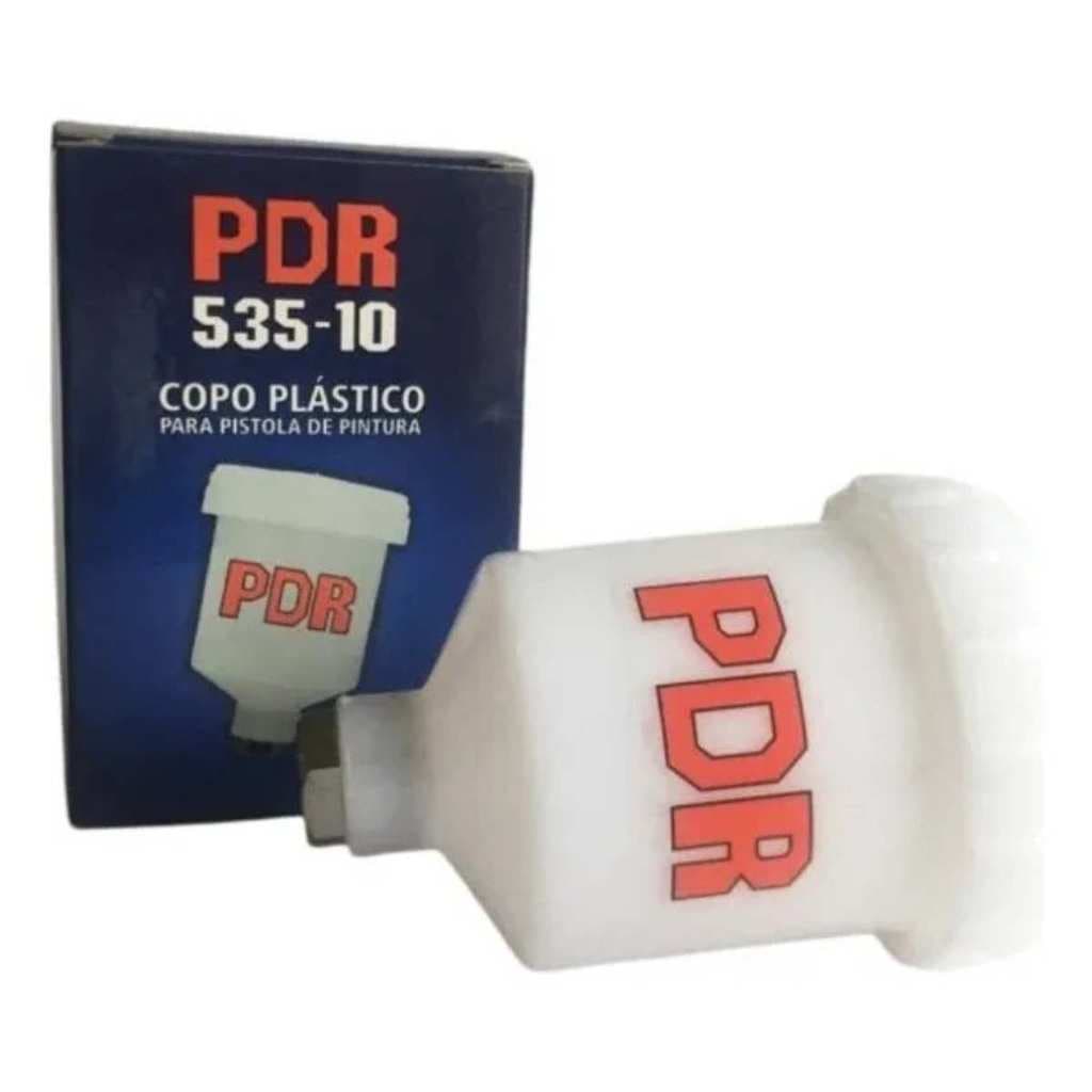 Copo Caneca Para Pistola De Pintura Pdr 125ml 535-10 Cor Branco
